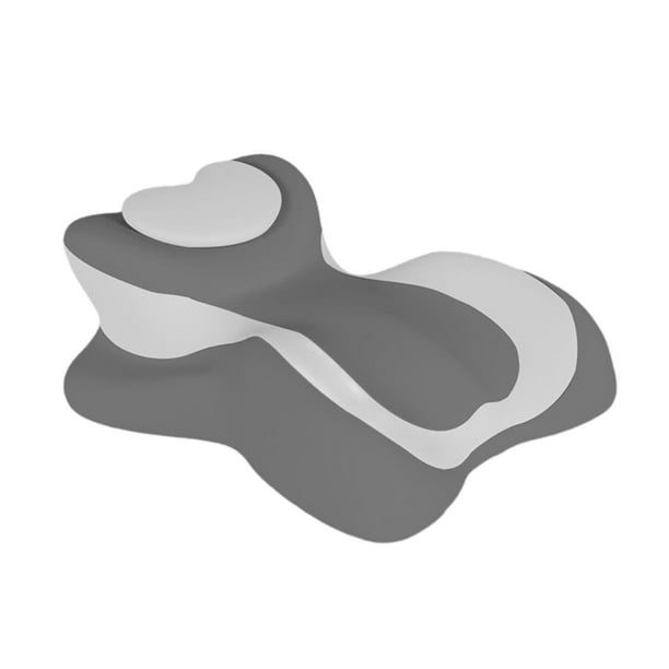 Almohada de espuma viscoelástica con forma de cuña para el cuello, cojín ergonómico multifuncional gris
