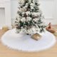 thumbnail image 1 of Protector de la cubierta de la base del árbol de Navidad Adorno de año nuevo blanco de peluche corto de la natividad, 1 of 6