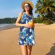 thumbnail image 3 of Fotbe Blue and White Butterflies Vestido de Verano sin Mangas para Mujer – Vestido Midi Línea A, Estilo Camiseta Floral, Vestido Playero Casual y Fluido, 3 of 7