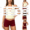 thumbnail image 3 of Endives Women's Halter Tanks Top Sleeveless Cut Out Crop Top Summer Slim Fit Backless Trendy Going Out Top Stretchy Clubwear Tank Tops for Women L, 3 of 5