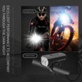 thumbnail image 3 of Bicycle Headlight + Taillight Set,Cycling LED Headlight,USB/Type-c Rechargeable Rainproof Bicycle Light Set,4 T6LED Lights 2400 Lumens Super Bright Bicycle Light,Suitable for All Road Mountain Bikes, 3 of 8