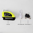 thumbnail image 4 of Bloqueo De Alarma De Freno De Disco De Rueda Bloqueo de alarma de freno de disco de rueda de scooter de motocicleta a prueba de agua 500mAh (negro verde), 4 of 7