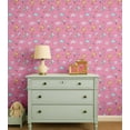 thumbnail image 2 of S4Sassy Peel & Stick Vinyl Wallpaper, Safari Animal Print Wallpaper Contact Paper Waterproof - Pink, 25"x120" ,Textured Removable Walls Covering for Kids Room, Baby Nursery, Playroom, 2 of 9