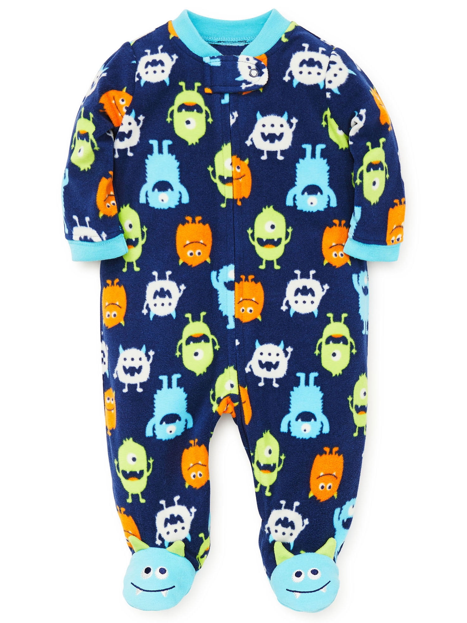 Little Me Baby Girls Light-Weight Soft Zipper Footie Pajamas Footed Sleeper 12-24 mths