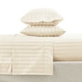 Hotel Style 4Piece 600 Thread Count Tan Stripe Egyptian Cotton Bed