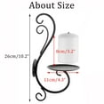 thumbnail image 7 of Sziqiqi Chrismas Decor Table Centerpieces Wall Candle Holder Black Iron Candle Sconces for Home Living Room Dinning Room Decor Set of 2, 7 of 7