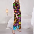 thumbnail image 3 of Naloa Butterfly Garden Pajamas for Women Set, Womens Pajama Sets, Lounge Sets for Women, 2pjs for Women-Medium, 3 of 7