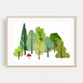 thumbnail image 2 of Woods - Collage Woodland Forest Nature Geometric Whimsical Botanical Illustration Unframed Wall Art Print 32 x 48 inches, 2 of 7