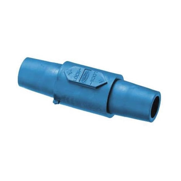 Hubbell Wiring Device-Kellems Double Connector,300/400A,Blue HBLDFBL