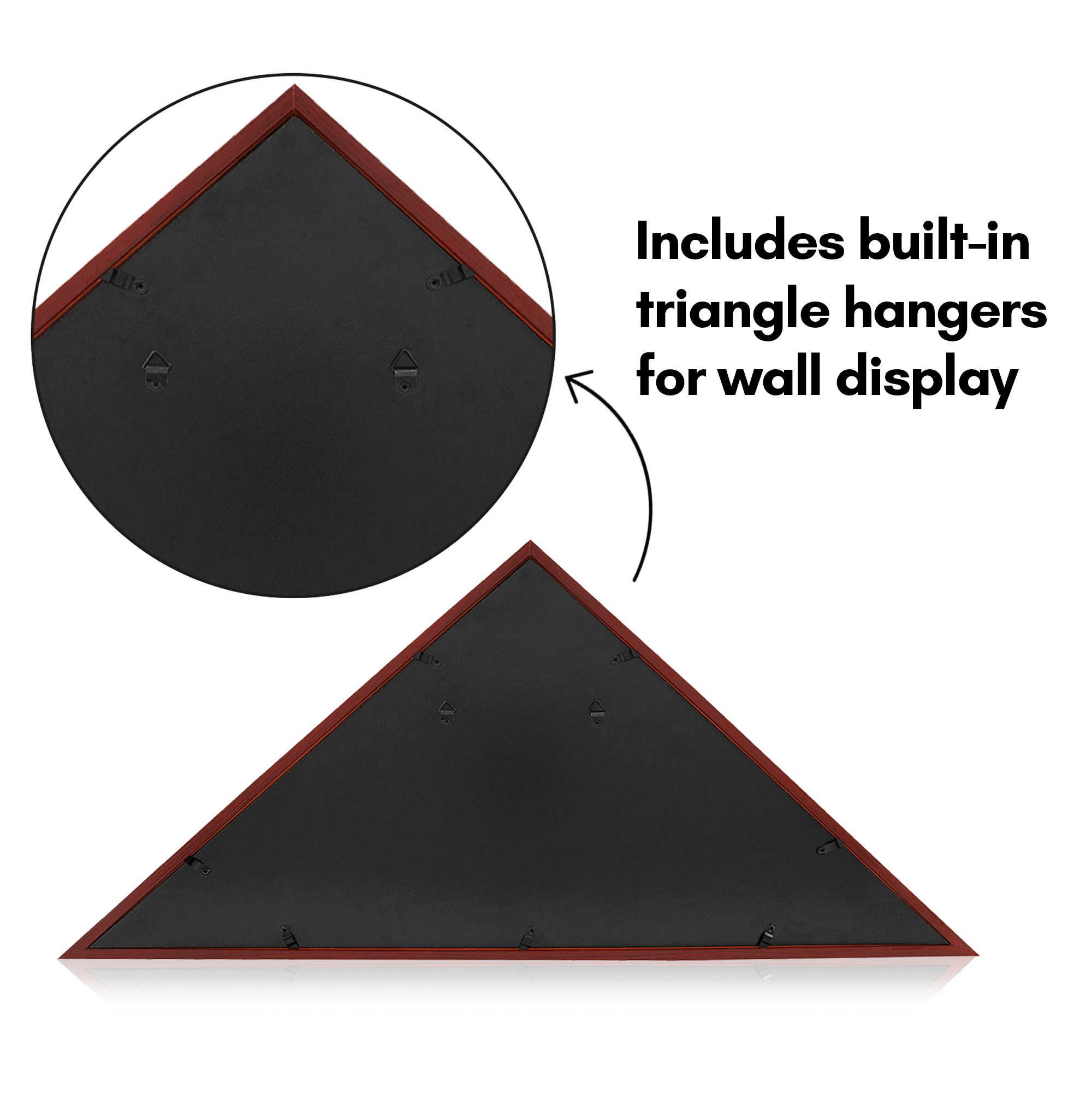 Americanflat 3x5 Picture Frame Small Folded Flag Display Case Fits Ceremonial Flags Not Burial - Mahogany