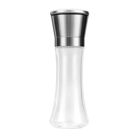 Shoreew Pepper Grinder Stainless Steel Adjustable Manual Spice Mill Black Pepper Sea Salt Cumin Grinder Transparent Body Kitchen Tool