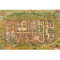 thumbnail image 2 of Vintage Maps 32x23 White Modern Wood Framed Museum Art Print Titled - Antique Map of Jerusalem, 2 of 4