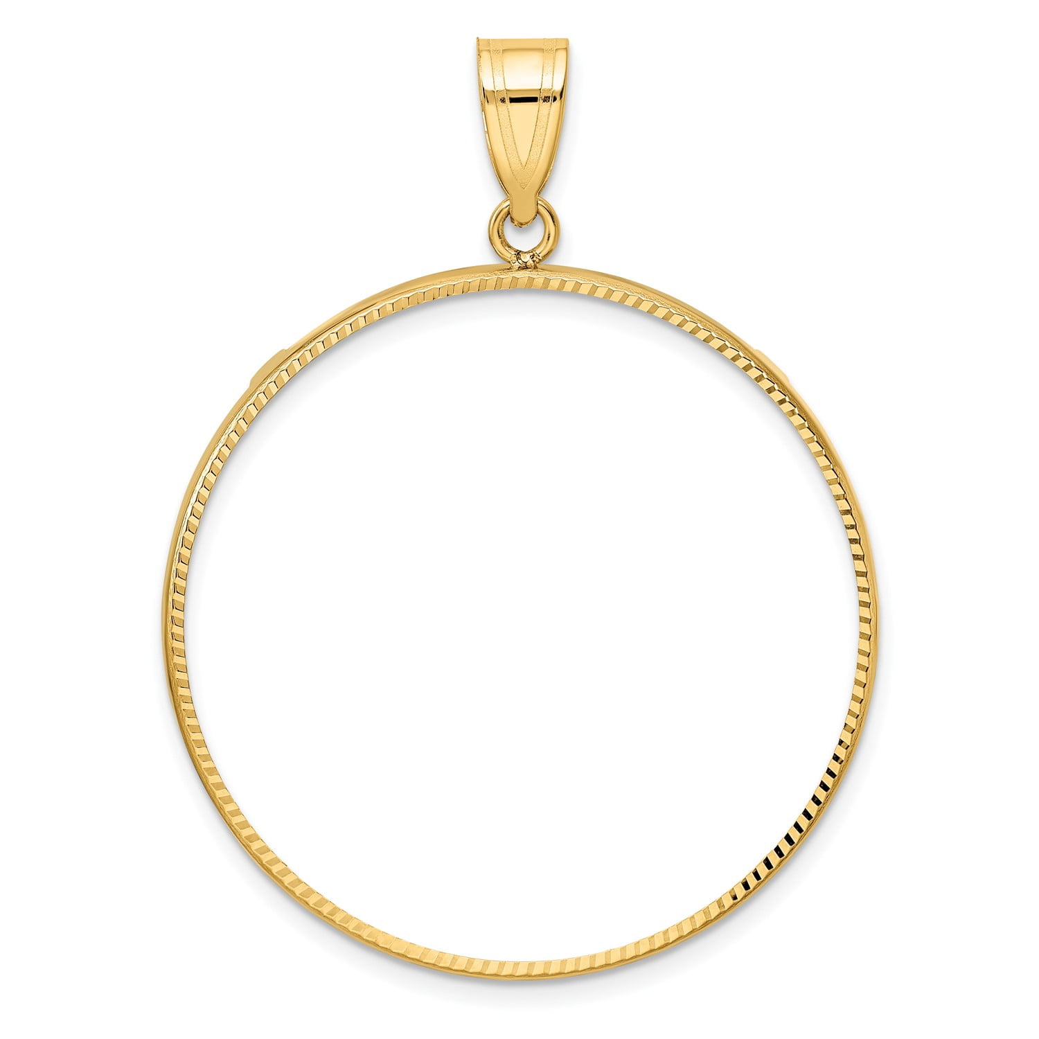 14k Yellow Gold Diamond Cut Prong 