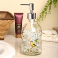 thumbnail image 4 of Botella dispensadora de jabón y loción de vidrio de 17 oz con bomba de plástico a prueba de óxido, botella de bomba de líquido recargable, ideal para cocina, baño, accesorios de baño, encimera, juego, 4 of 5