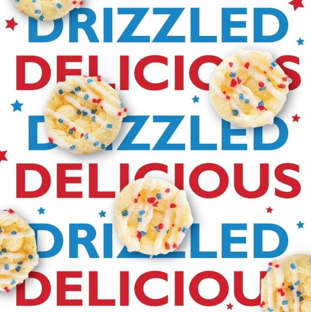 Drizzilicious USA 250th Anniversary Special Edition Birthday Cake Bites, 8 oz.