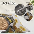 thumbnail image 2 of Vintage Grey Farm Animals Pillow Covers, Linen Long Throw Pillow Case, Rustic Sunflowers Cow Pig Holiday Pillow Protector Decorative Cushion Cover for Living Room/Bedroom 24" x 36", 2 of 8