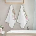 thumbnail image 3 of Cute Bunnies Floral Wreath Hand Towels for Bathroom, Easter Rabbits Kitchen Towel 2 PCS Ultra Soft and Highly Absorbent Decorative Fingertip Face Bath Towels for Spa & Hotel, 28.3"x 14.4", 3 of 4