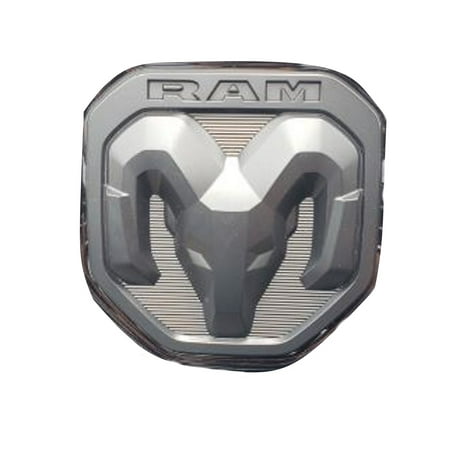 - Factory New Mopar Part # 68276327-AA Black Ram Head Tailgate Medallion for Ram 1500 2019