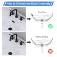 thumbnail image 6 of Wowow Bathroom Sink Drain with Overflow 2 Pack, Oil Rubbed Bronze Pop Up Drain, 6 of 7