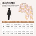 thumbnail image 4 of Fuzoiu Rabbit And Chick Print Women's Long-Sleeved Pajama,Lounge Button Down Nightwear,Womens Notch Collar Pajama Set-, 4 of 7