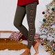 thumbnail image 1 of WILLBEST Leggings de Yoga de Cintura Alta con Estampado Navideño para Mujer, Cómodos, Elásticos Y Deportivos, 2172 Mediana, 1 of 4