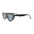 thumbnail image 3 of Womens Retro Hipster Keyhole Bridge Cat Eye Plastic Sunglasses Slate Tortoise - Black, 3 of 4