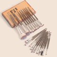 thumbnail image 3 of 20pcs/Set Eye Makeup Brushes Set with Case Coffee Brown Professional Soft Cosmetic Brushes Beauty Facial Tools, 3 of 10