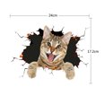 thumbnail image 4 of 7 piezas de pegatinas de gato 3D, pegatinas de pared de gato, pegatinas de pared de gato lindo, pegatinas para ventana de coche, inodoro JM, 4 of 5