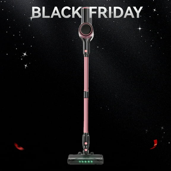 High Suction Cordless Stick Vacuum Cleaner for Home - 10-in-1, 3 Suction Modes, Lightweight, Upgraded Extra Long Hose, Anti-Tangle Brush, Green LED Light, Upholstery Brush for Floors/Carpets/Pet Hair