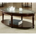 thumbnail image 2 of Bowery Hill Grandia Oval Coffee Table in Dark cherry, 2 of 2