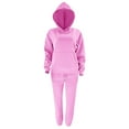 thumbnail image 4 of successthop Women's Sweatsuits and Hoodies Solid Color Hoodie Long Sleeve Sweatshirts and Jogger Sweatpants Fit Workout Outfits Activewear Tracksuit Jogging Suits Sweatsuits, 4 of 8
