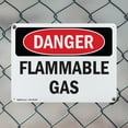 thumbnail image 5 of (2 Pack) Flammable Gas OSHA Danger Sign 14 Inch X 10 Inch Indoor / Outdoor Rust-Free Aluminum Metal Signs for Workplace, Workshop, and Construction Site, Made in the USA, 5 of 8
