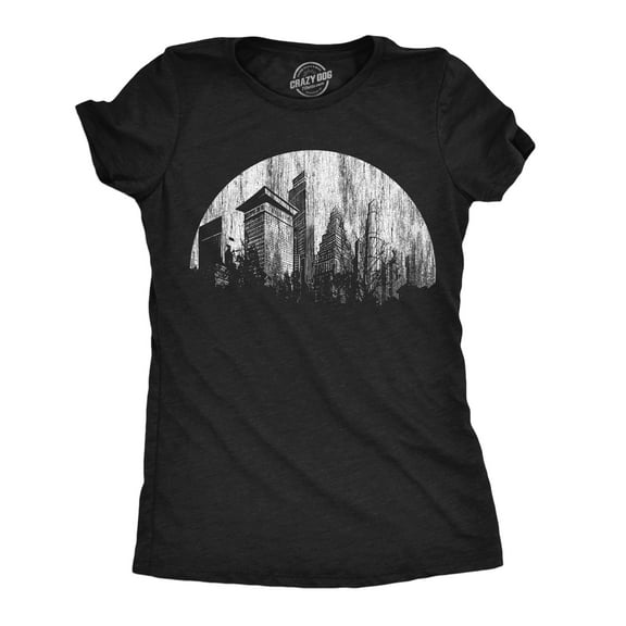 Womens Funny T Shirts Moon City Novelty Urban Graphic Tee for Ladies Womens Graphic Tees