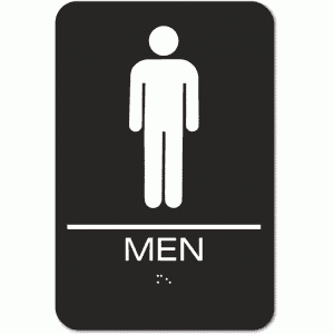 

MEN Restroom Sign - Styrene-Black / White (4 Units)