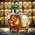 thumbnail image 6 of Inerposs Cute Pig Whiskey Bottle, High Borosilicate Glass Pig Shaped Bottle, Unique Design Whiskey Container, Elegant Gift for Collectors, Perfect for Personal Use and Gifting, 6 of 8