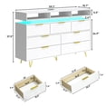 thumbnail image 6 of ChVans 7 Drawer Dresser with Power Outlet & LED Light, Modern Chest of Drawers for Closet Modern Large Dresser Organizer Cabinet for Bedroom, Living Room, 6 of 6