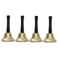 thumbnail image 5 of FELTECHELECTR Vintage Bells Golden 4Pcs 12x6.5cm Wood Metal, 5 of 8