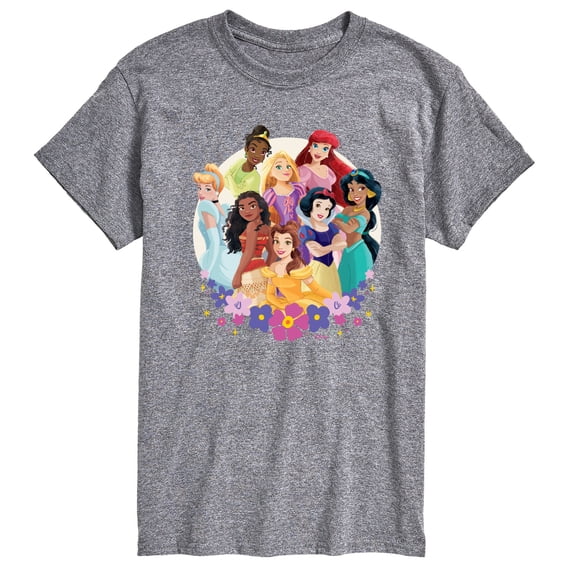 Disney - Disney Princess Group Floral - Men's Short Sleeve Graphic T-Shirt
