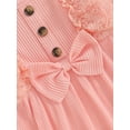 thumbnail image 6 of Bagilaanoe Toddler Baby Girl Fall Dress Ribbed Long Sleeves A-line Princess Dresses Headband 3M 6M 9M 12M 18M 24M 3T Infant Autume Casual Sundress, 6 of 8