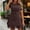 *Coffee, variant on ClodeEU Womens Summer Crewneck Short Sleeve Mini Dresses ,Casual Flowy Tiered Sundress with Lace Beige,Womens Plus XXL