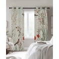 thumbnail image 4 of Vintage Botanical Blackout Curtains for Bedroom Living Room Darkening Curtains 54 Inch Long Summer Birds Pastoral Spring Floral Short Curtain for Small Window Treatment Grommet Drapes 42"x54"x2, 4 of 9