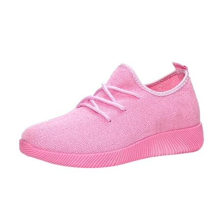 

Youmylove Women Breathable Stylish Shallow Mouth Shoes Flying Woven Candy Color Student Net Shoe Daily Walk Footwear