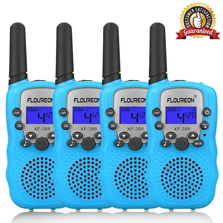 Walkie Talkies for Kids, FLOUREON 22 Channel Two-Way Radio Best for Kids Long Range 3000M Handheld Outdoor Interphone/Portable Toy Radio Transceiver(4