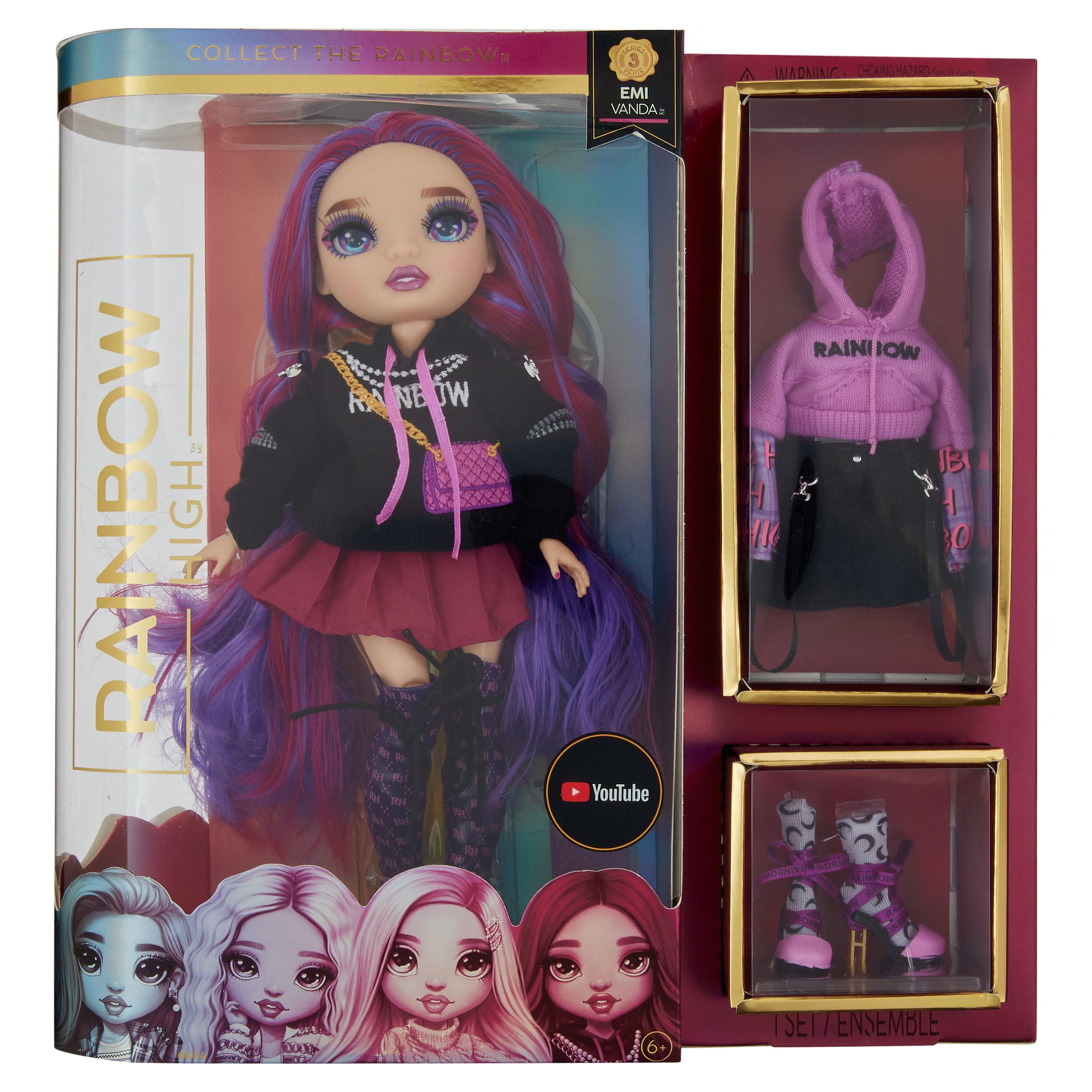 Rainbow High Emi Vanda Orchid Fashion Doll Playset, 9 Pieces