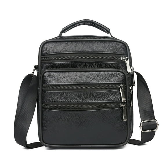 Bolso bandolera de cuero para hombre, elegante bandolera