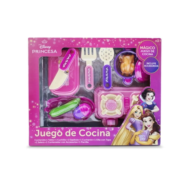 Juego De Cocina Princesas De Disney Con Estufa Para Niñas rosa claro