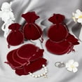 thumbnail image 4 of 20Pcs Velvet Drawstring Bags Dark Red Burgundy Red Soft Velvet Cloth Jewelry Gift Calabash Pouches for Storage Necklace Bracelet Earrings and Other Small Items, 4 of 9