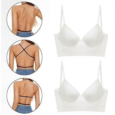 

Backless Bra For Women Naked Back Lifting Bra for Dress(White L)