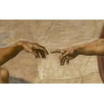 thumbnail image 2 of Michelangelo 32x21 Black Ornate Wood Framed with Double Matting Museum Art Print Titled - The Creation of Adam Detail, 2 of 4
