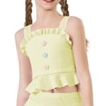 thumbnail image 6 of Cowsor 12-15 Years Girls Two Piece Swimsuit Solid Color Fresh Style Bathing Suit Modest Swimwear Set for Summer Beach Pool Vacation, 6 of 6